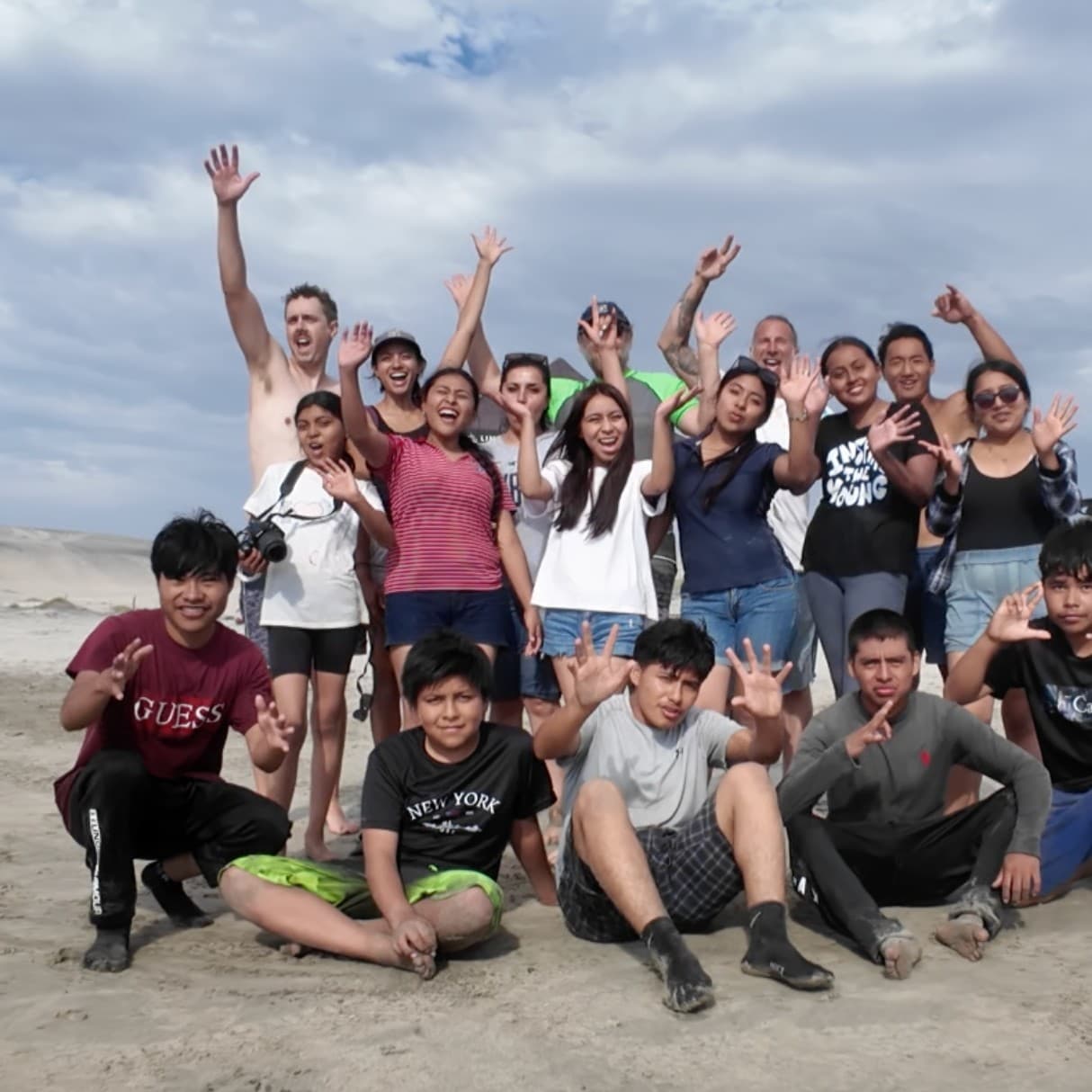 Children and community at Buena Onda in Punta Colonet, Mexico